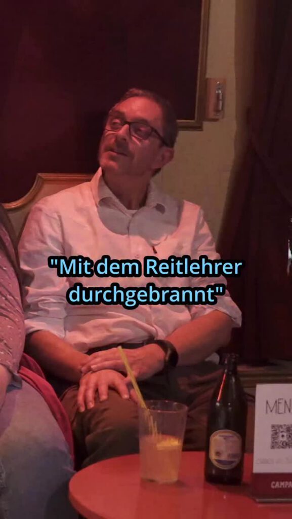 Mit dem Reitlehrer durchgebrannt.